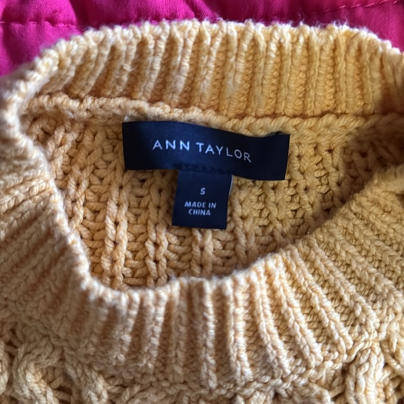 Ann Taylor Mixed Cable Shoulder Button Sweater - Picture 3 of 4